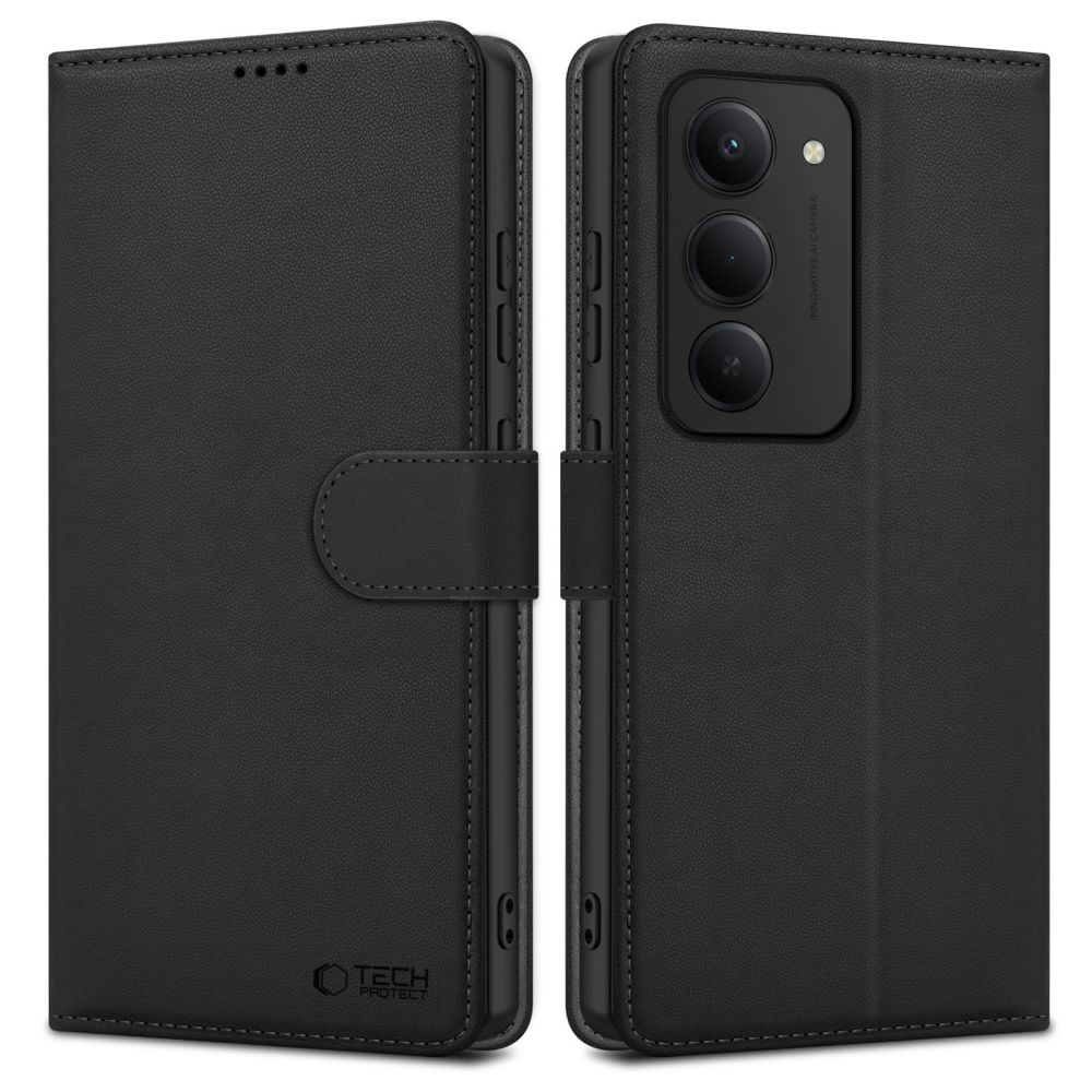 Dėklas Tech-Protect Wallet Xiaomi Redmi 15 4G / 5G, juodas