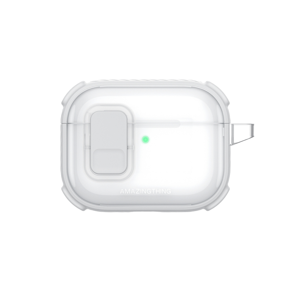 Skaidrus „AmazingThing Titan Pro Mag Case“, skirtas AirPods Pro 3 - White