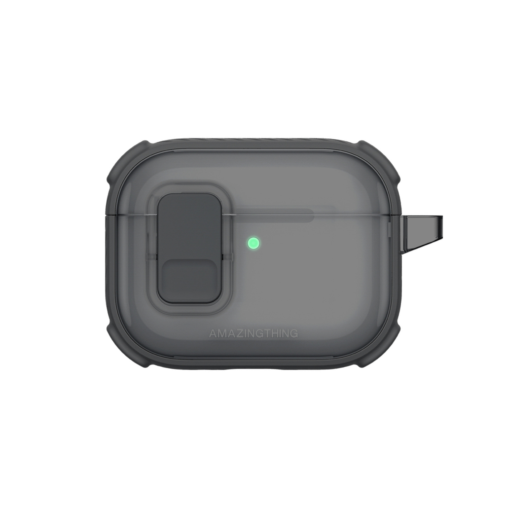 Skaidrus „AmazingThing Titan Pro Mag Case“, skirtas AirPods Pro 3 - Black