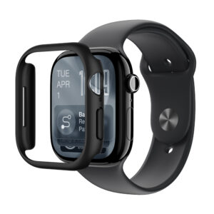 „AmazingThing“ minimalus apsauginis dėklas, skirtas Apple Watch Series 11 46mm – juodas
