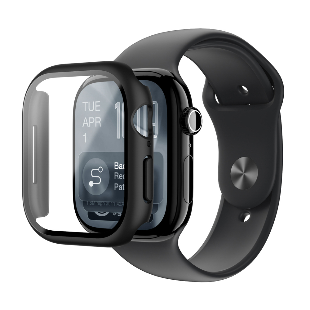 AmazingThing Radix FullGuard stiklas Apple Watch 11 46 mm – juodas