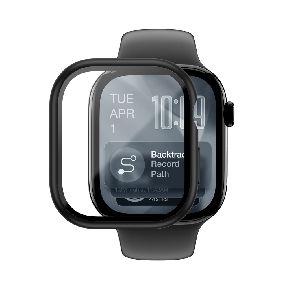 AmazingThing Radix FullGuard stiklas Apple Watch 11 46 mm – juodas