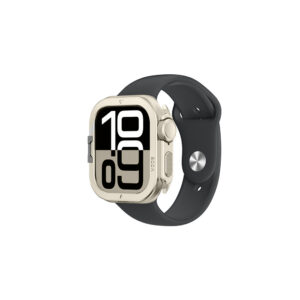 AmazingThing Titan Pro metalinis dėklas Apple Watch 11 46mm, aliuminis - titano spalvos