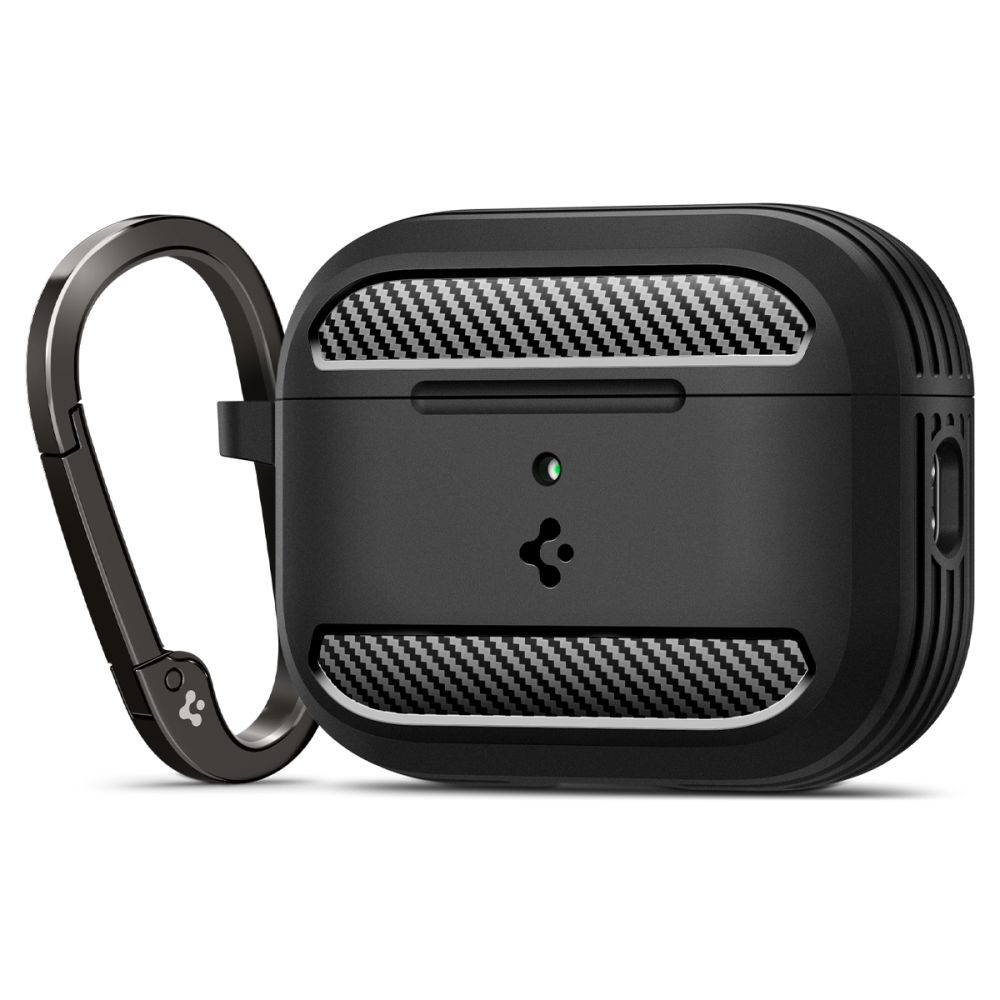 Dėklas Spigen Rugged Armor Apple AirPods Pro 3, matinis juodas