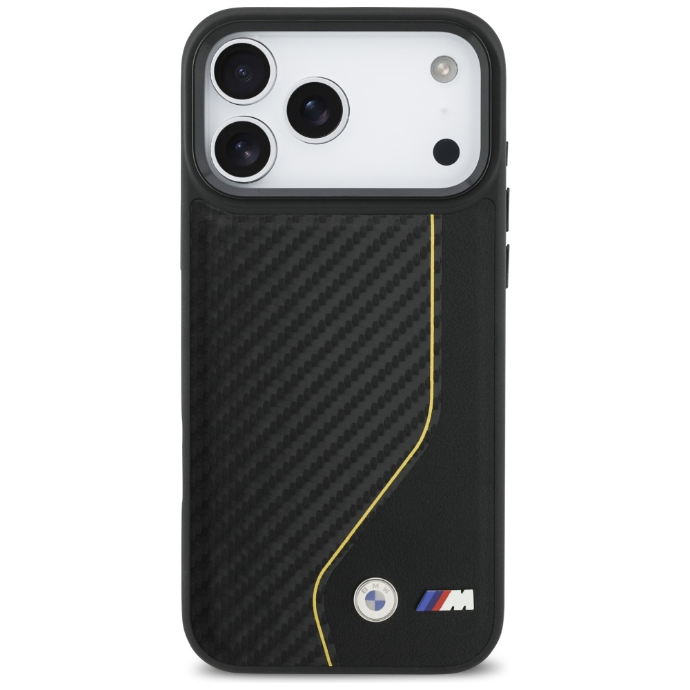 BMW M anglies linija ir logotipas MagSafe Dėklas, skirtas iPhone 17 Pro Max - Yellow