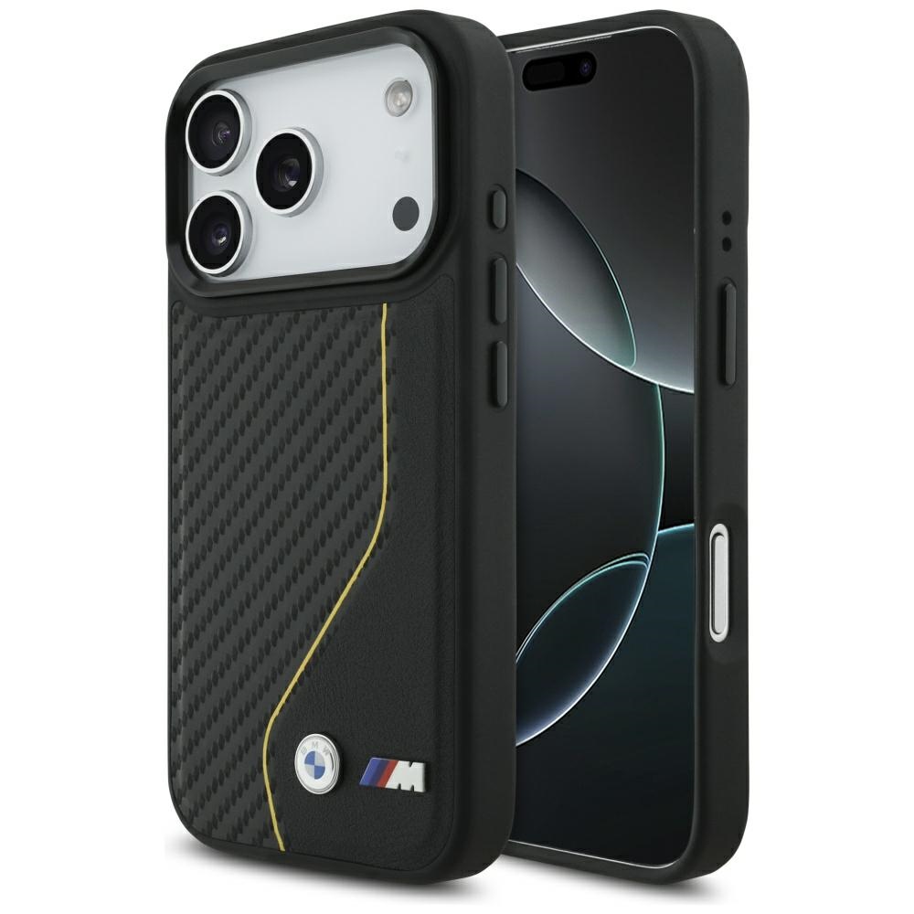 BMW M anglies linija ir logotipas MagSafe Dėklas, skirtas iPhone 17 Pro - Yellow