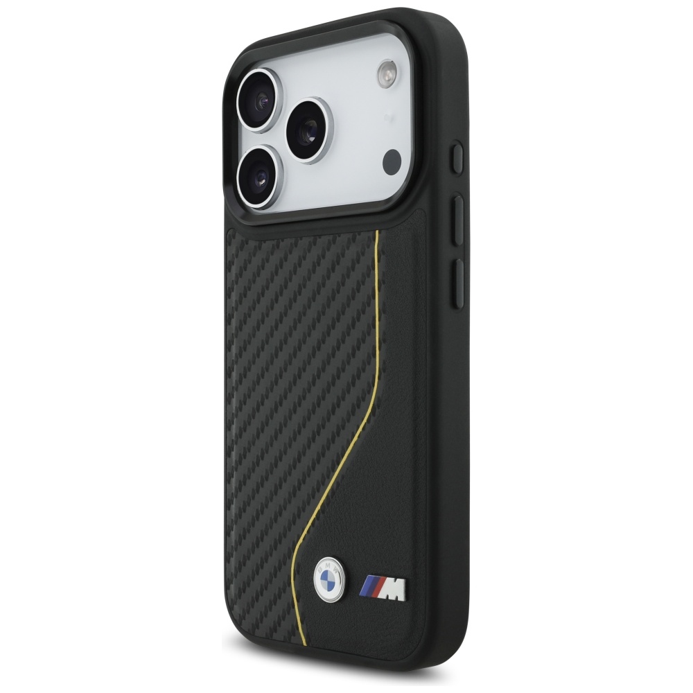 BMW M anglies linija ir logotipas MagSafe Dėklas, skirtas iPhone 17 Pro - Yellow