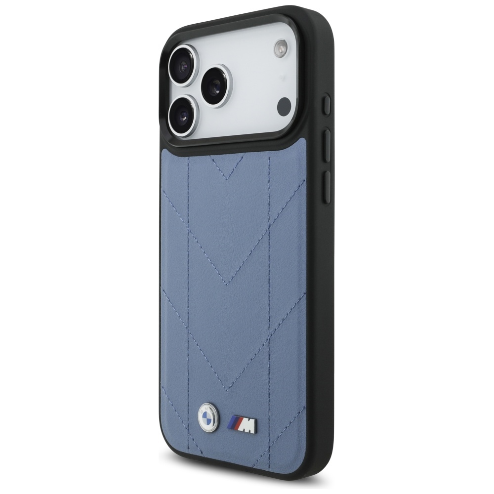 BMW M Quilted MagSafe dėklas iPhone 17 Pro Max – mėlynas