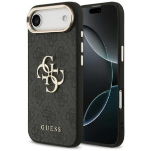 Guess 4G Didelis 4G Klasikinis logotipo dėklas, skirtas iPhone Air - Black and Gold