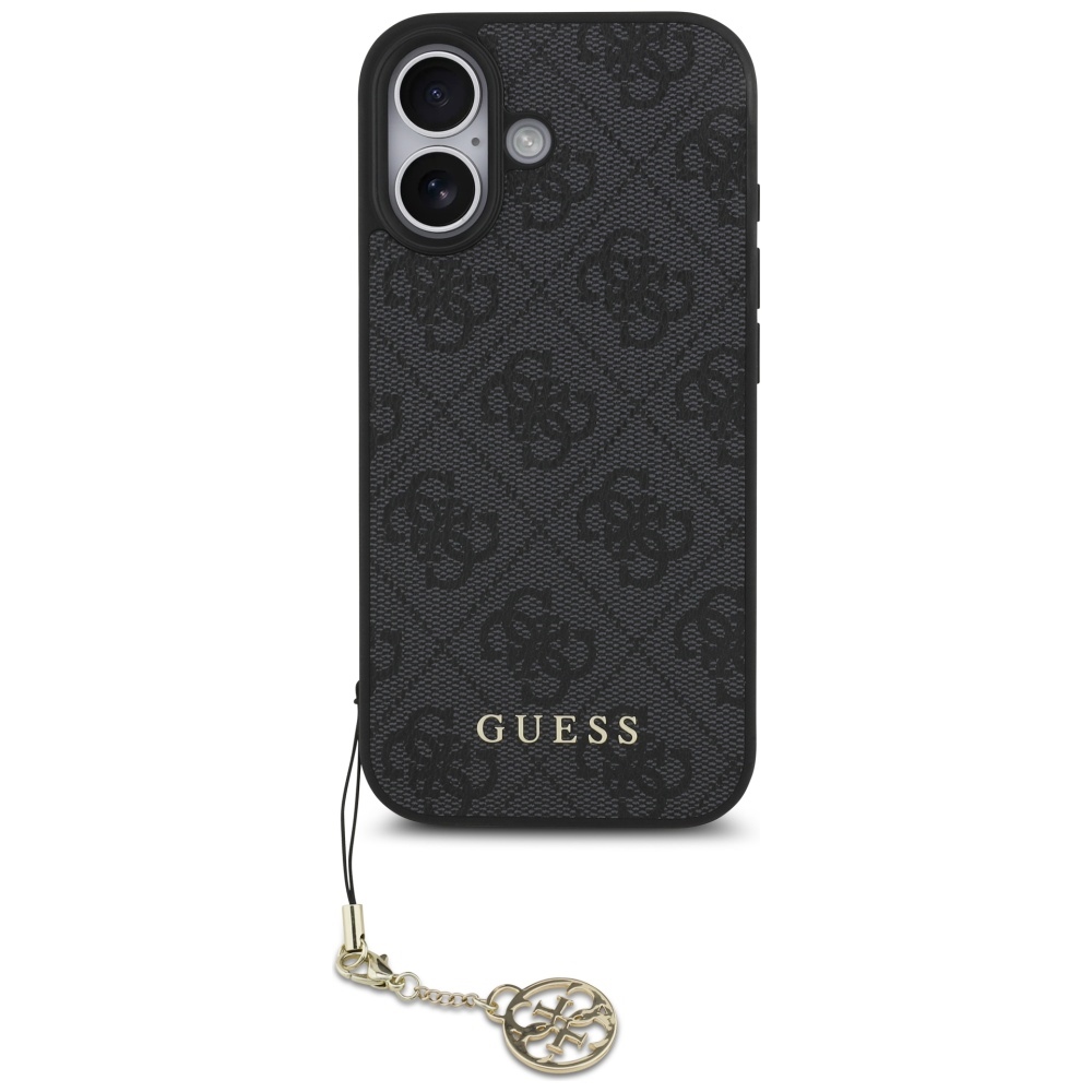 Guess 4G Charms MagSafe dėklas iPhone 17 – juodas