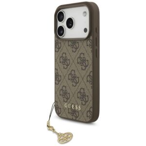 Guess 4G Charms Collection MagSafe dėklas, skirtas iPhone 17 Pro - brown