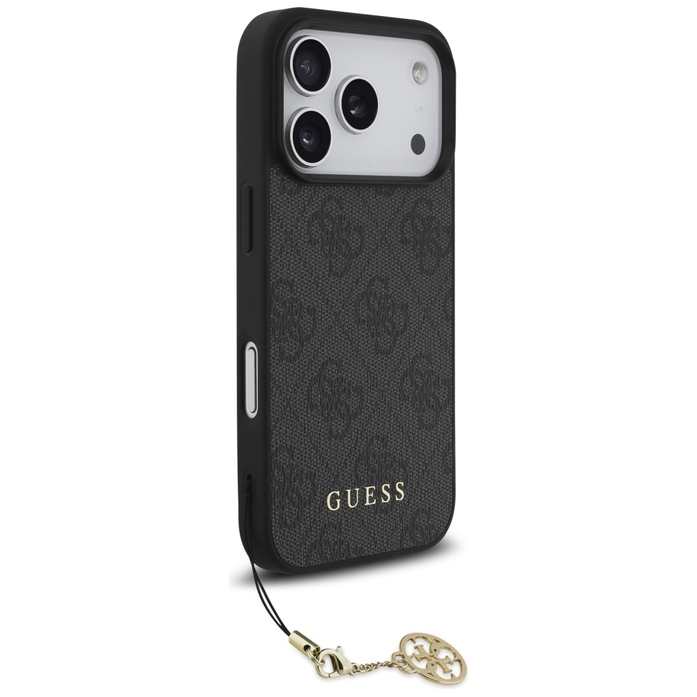 Guess 4G Charms Collection MagSafe dėklas, skirtas iPhone 17 Pro - black