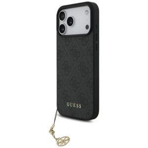 Guess 4G Charms Collection MagSafe dėklas iPhone 17 Pro Max - juodas