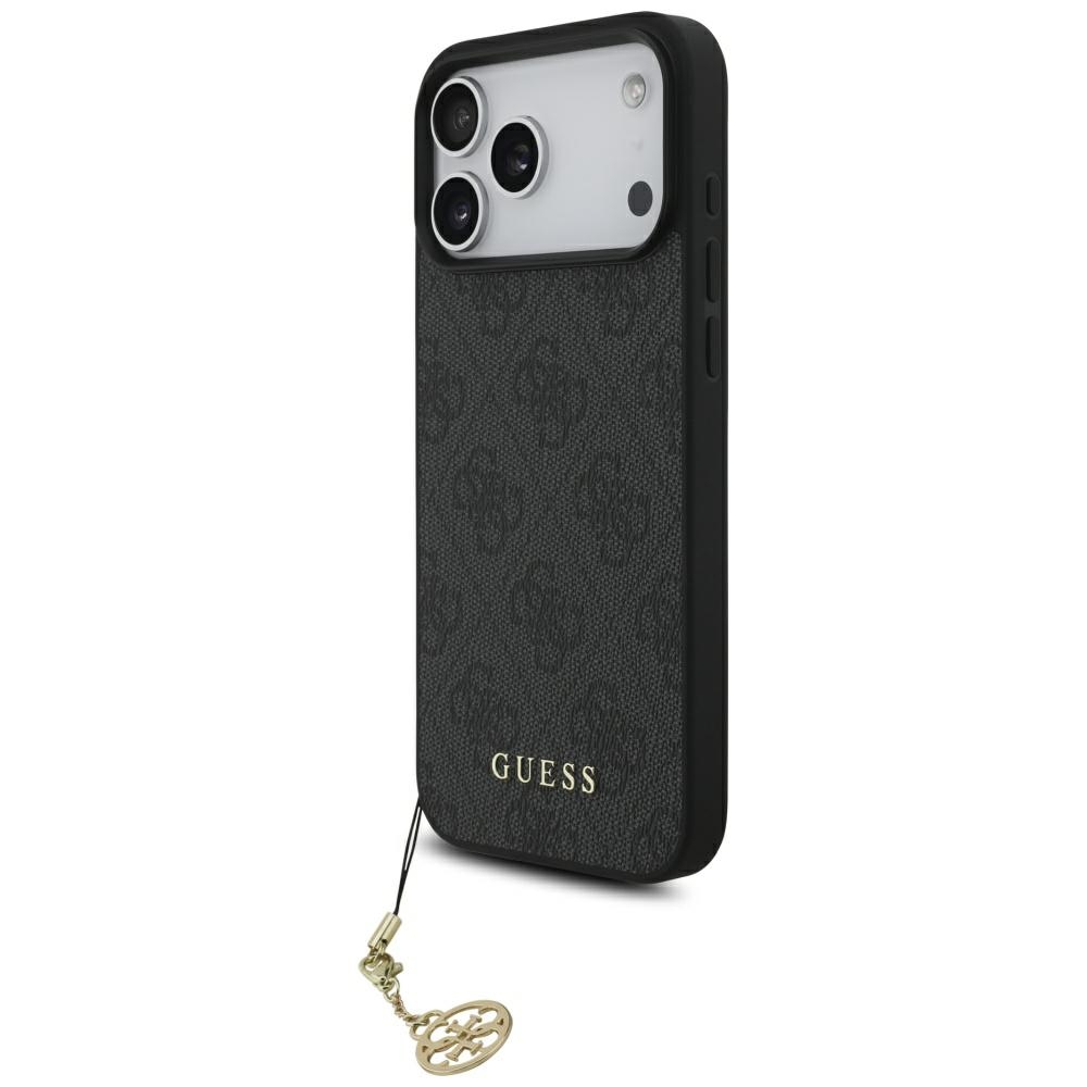 Guess 4G Charms Collection MagSafe dėklas iPhone 17 Pro Max - juodas