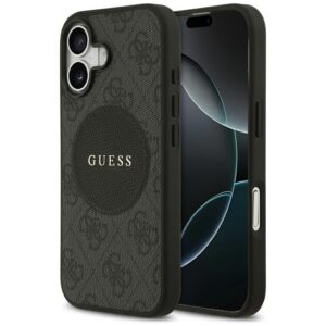 Guess 4G Circle Classic Logo MagSafe dėklas iPhone 17 - juodas