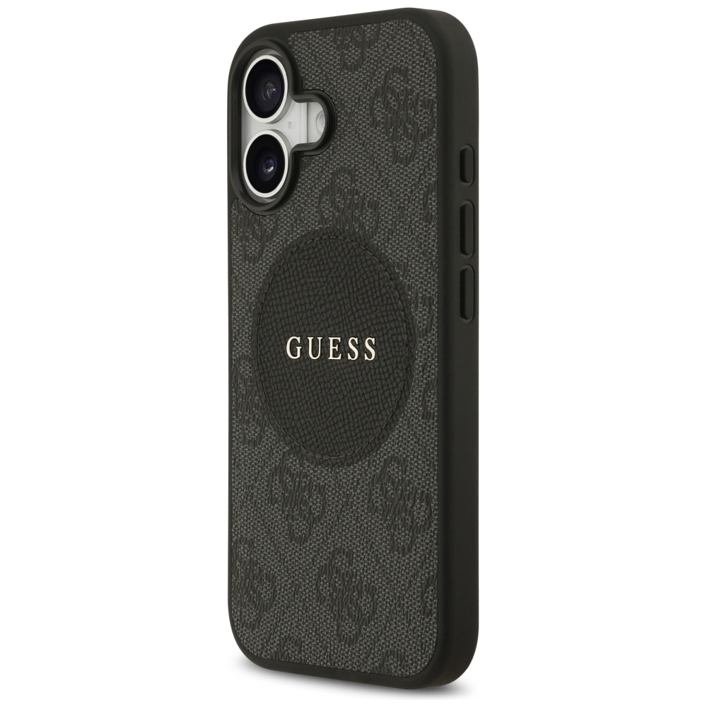Guess 4G Circle Classic Logo MagSafe dėklas iPhone 17 - juodas