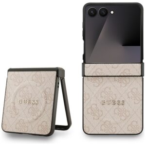 Guess MagSafe dėklas Galaxy Z Flip7 – rožinis