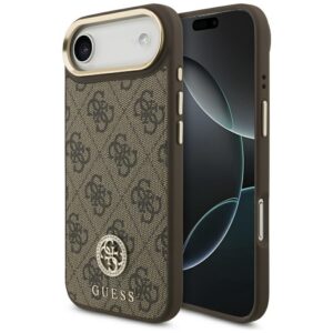 Guess 4G Strass Logo MagSafe Dėklas, skirtas iPhone Air – rudas