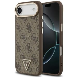 Guess 4G trikampis logotipas MagSafe iPhone Air Brown dėklas – auksinis