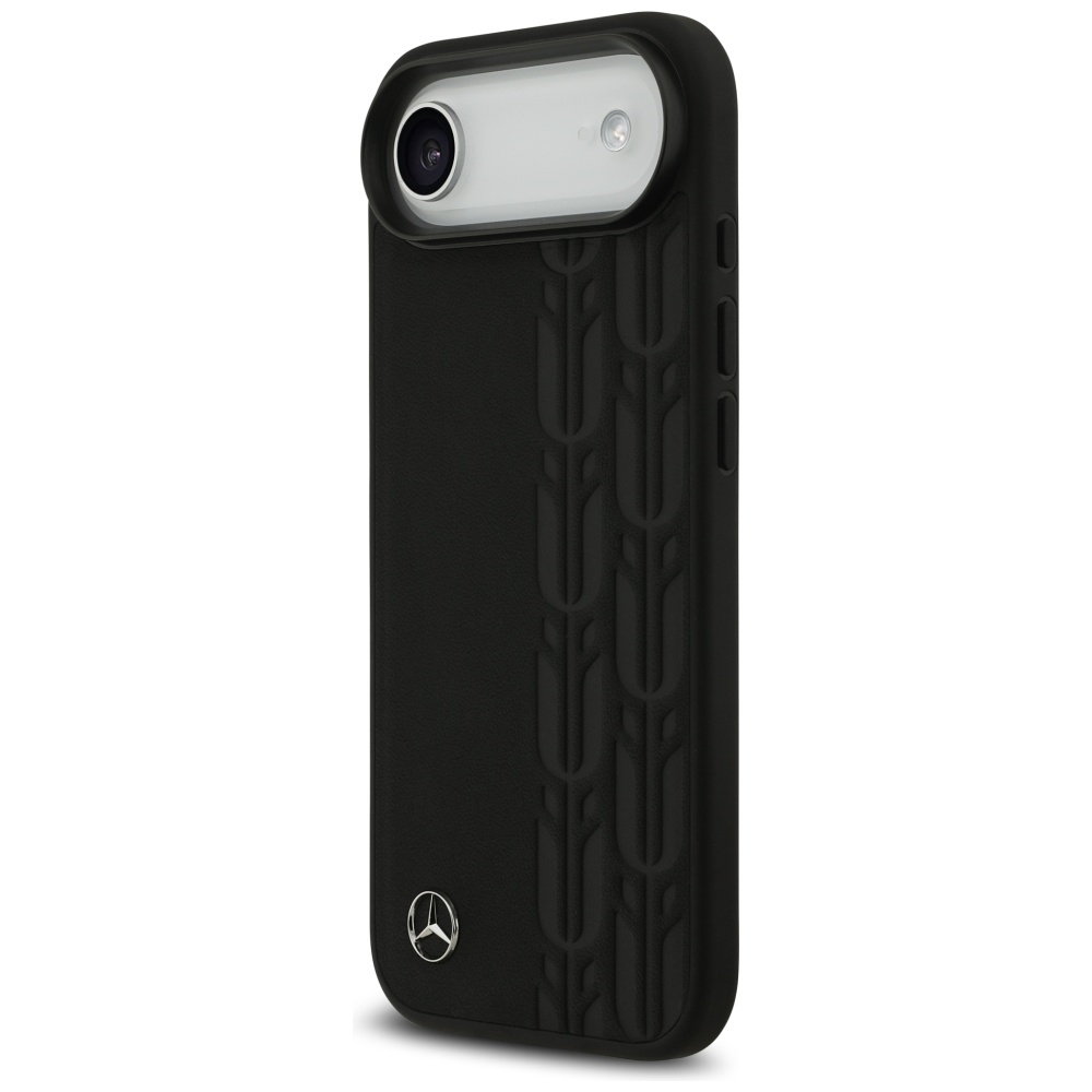 Mercedes-Benz Leather Laurel Leaves MagSafe dėklas iPhone Air – juodas