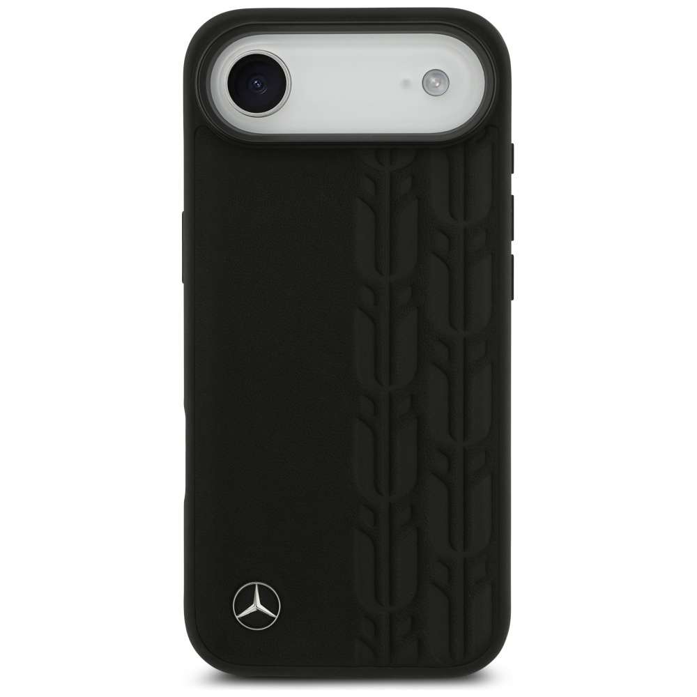 Mercedes-Benz Leather Laurel Leaves MagSafe dėklas iPhone Air – juodas