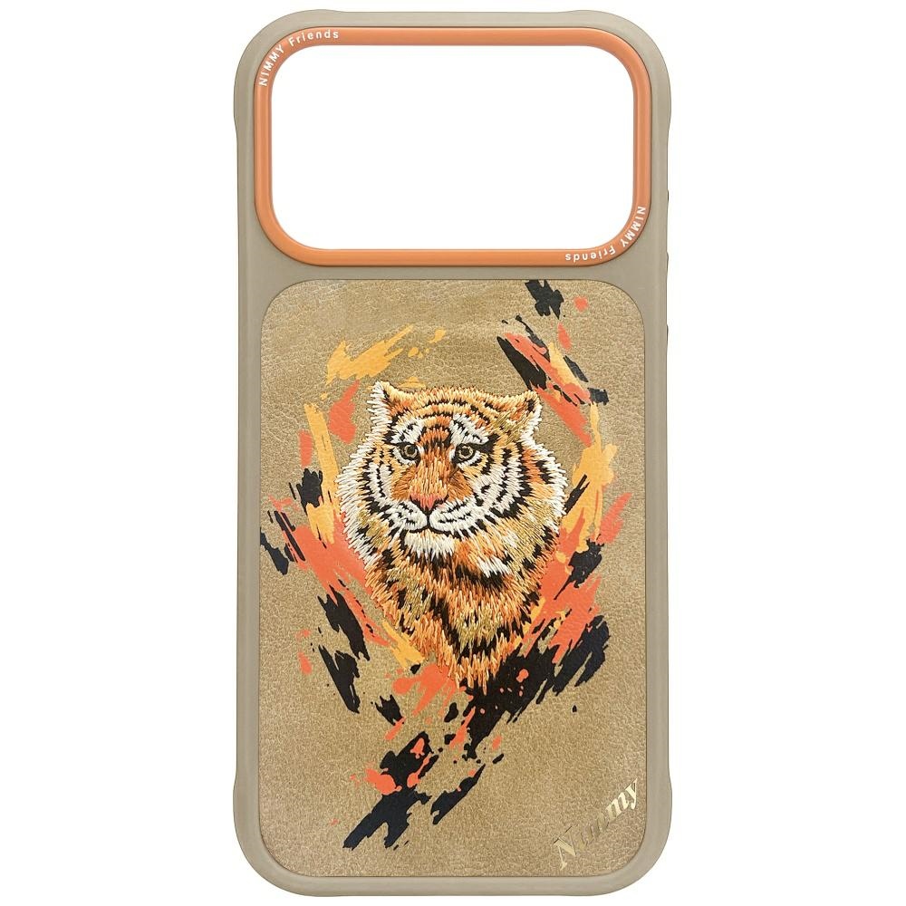 Nimmy Tiger MagSafe dėklas iPhone 17 Pro – šviesiai rudas