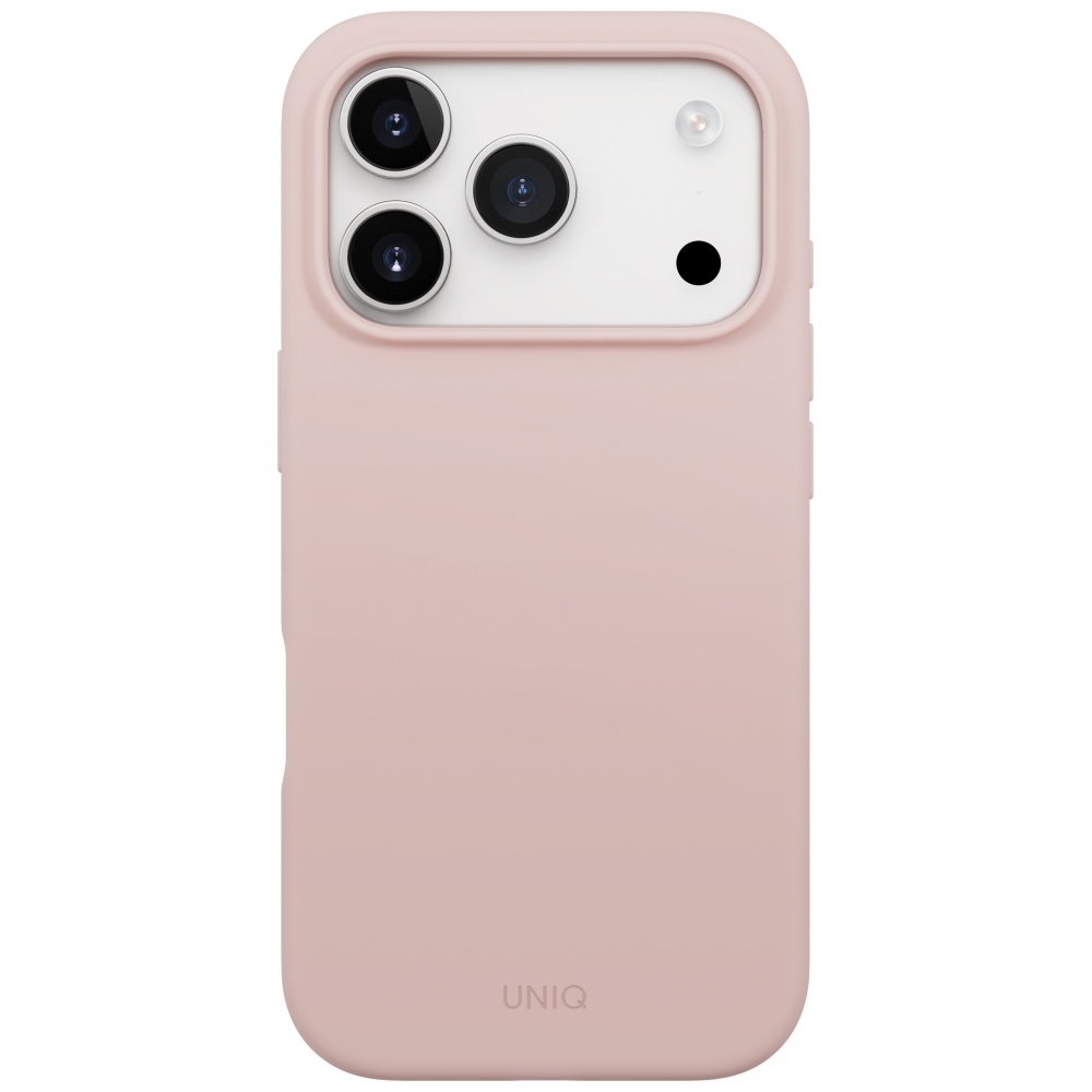Uniq Lino iPhone 17 Pro Magclick įkrovimo dėklas – rožinis