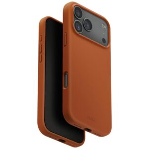 Uniq Lino MagClick dėklas iPhone 17 Pro Max – oranžinis