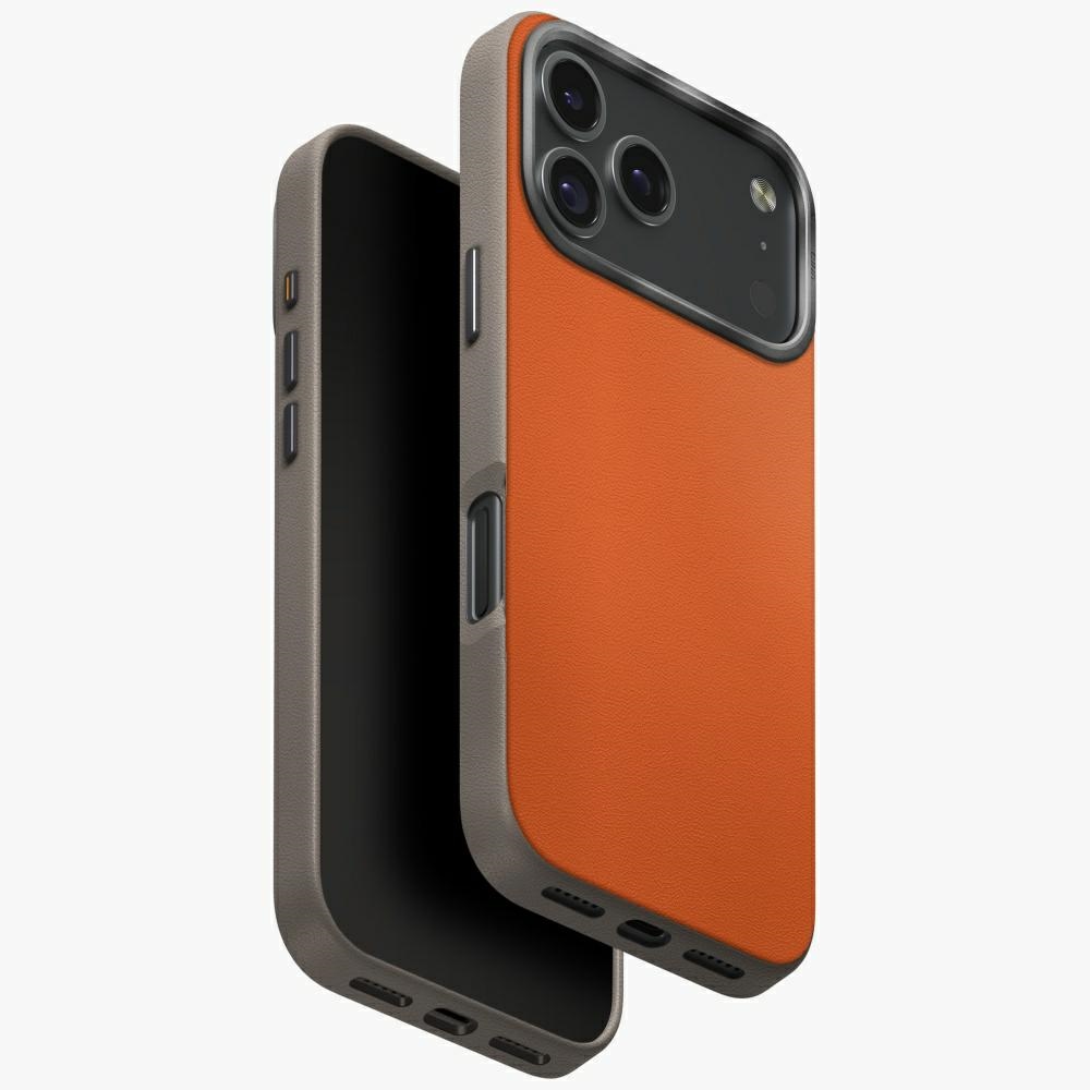 Uniq Lyden DS MagClick dėklas iPhone 17 Pro – oranžinis/pilkas