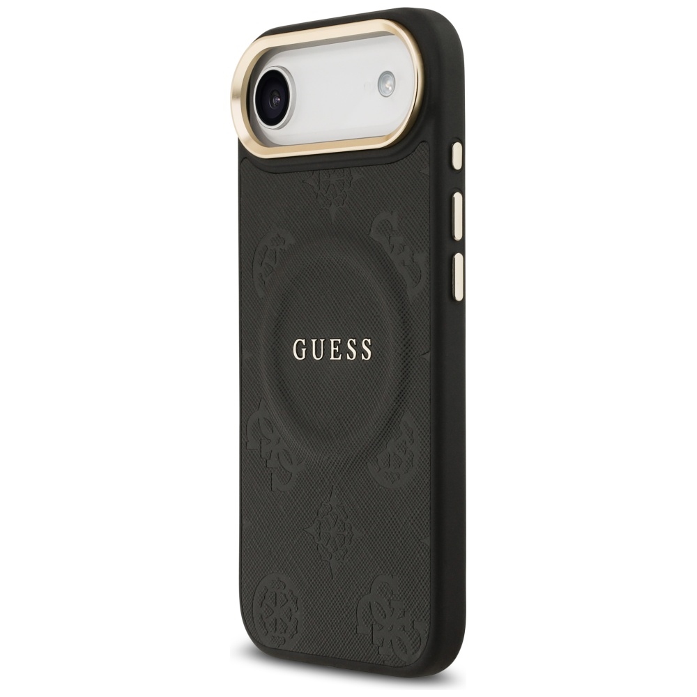 Guess Peony Hot Stamp MagSafe iPhone Air dėklas – juodas