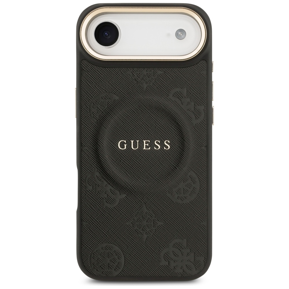 Guess Peony Hot Stamp MagSafe iPhone Air dėklas – juodas
