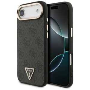 Guess 4G Triangle Logo MagSafe dėklas, skirtas iPhone Air - juodas ir auksinis