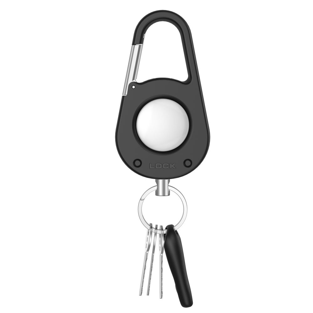 Dėklas Tech-Protect Slidelock Carabiner Keychain Apple AirTag 1 / 2, juodas