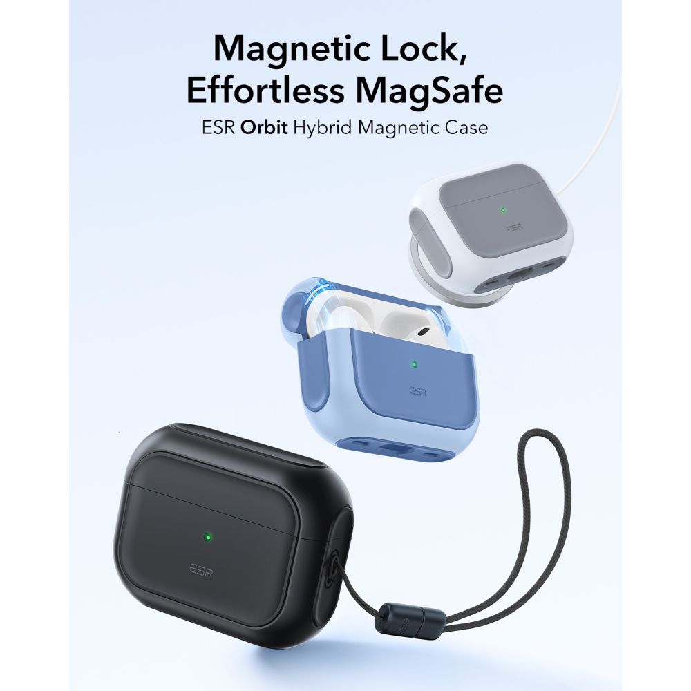Dėklas ESR Orbit HaloLock MagSafe AirPods Pro 3, juodas