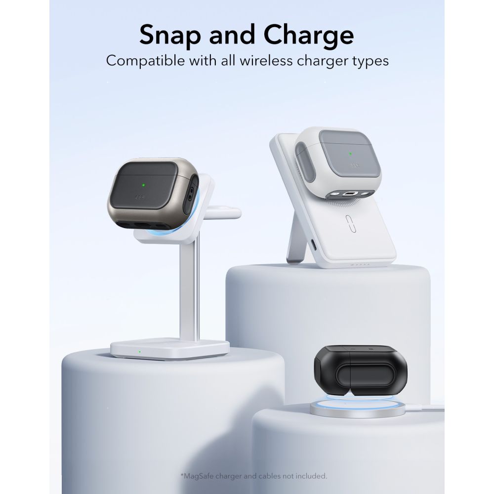 Dėklas ESR Orbit HaloLock MagSafe AirPods Pro 3, juodas