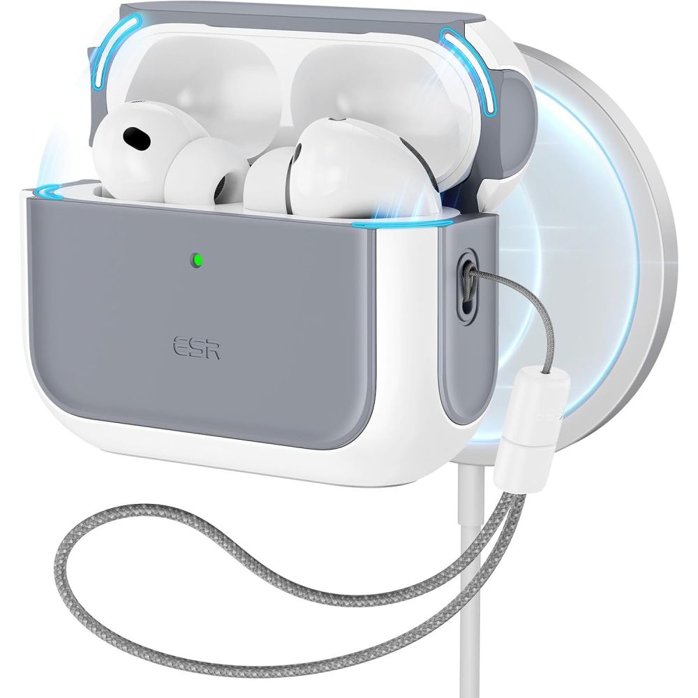 Dėklas ESR Orbit HaloLock MagSafe AirPods Pro 3, baltas