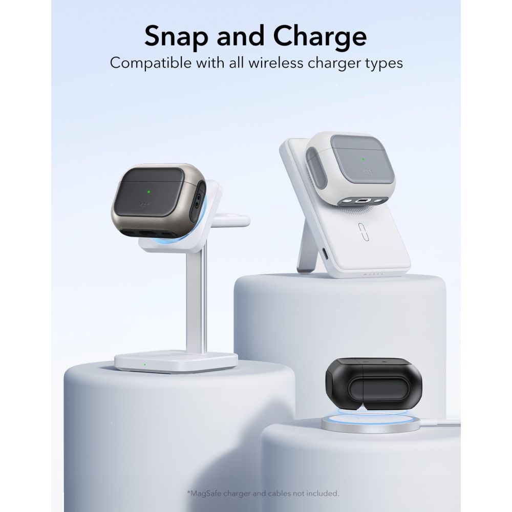 Dėklas ESR Orbit HaloLock MagSafe AirPods Pro 3, baltas