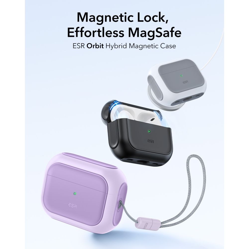 Dėklas ESR Orbit HaloLock MagSafe AirPods Pro 3, alyvinis