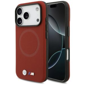 BMW M FW Metalinis logotipas MagSafe Dėklas, skirtas iPhone 17 Pro – raudonas