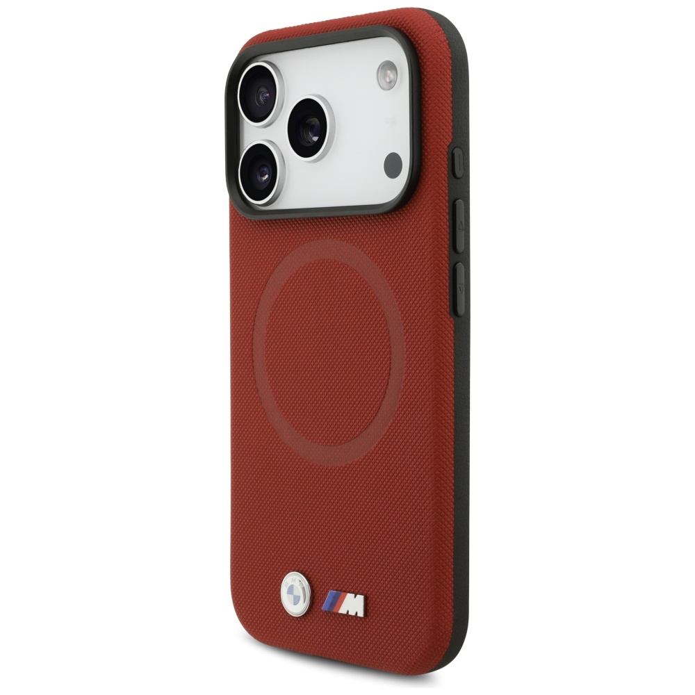 BMW M FW Metalinis logotipas MagSafe Dėklas, skirtas iPhone 17 Pro – raudonas