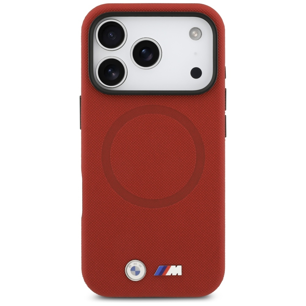 BMW M FW Metalinis logotipas MagSafe Dėklas, skirtas iPhone 17 Pro – raudonas