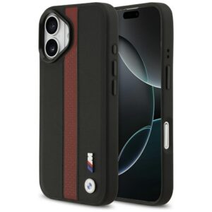 BMW M Perforated Stripe Logo MagSafe Case iPhone 17 - Raudona
