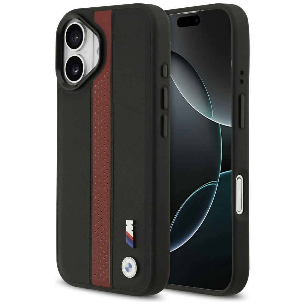 BMW M Perforated Stripe Logo MagSafe Case iPhone 17 - Raudona