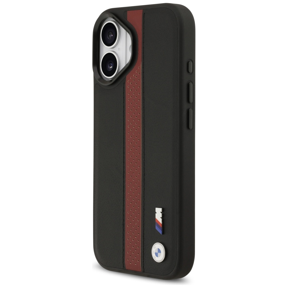 BMW M Perforated Stripe Logo MagSafe Case iPhone 17 - Raudona