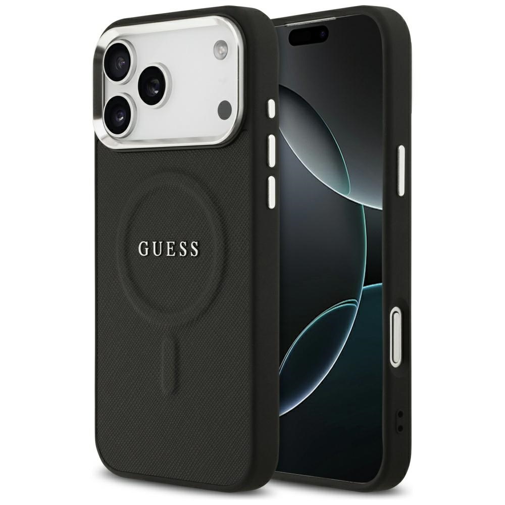 Guess MagSafe dėklas iPhone 17 Pro Max – juodas