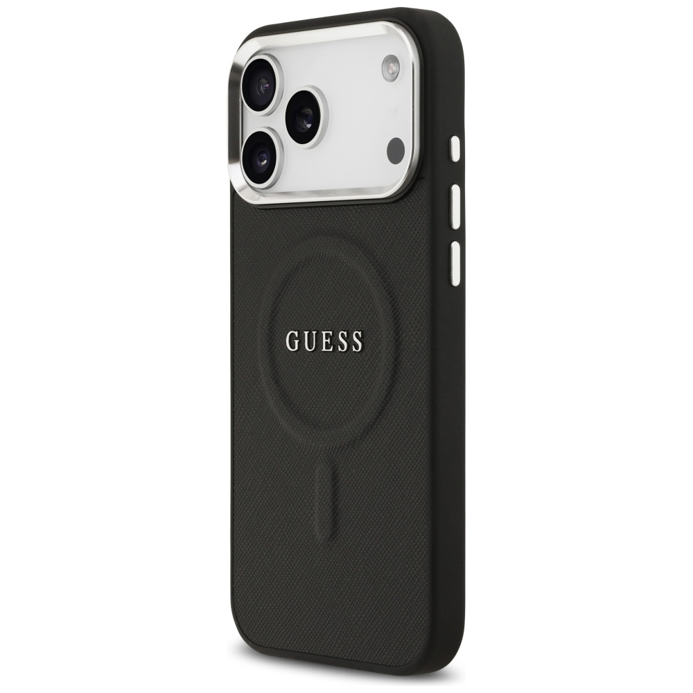 Guess MagSafe dėklas iPhone 17 Pro Max – juodas