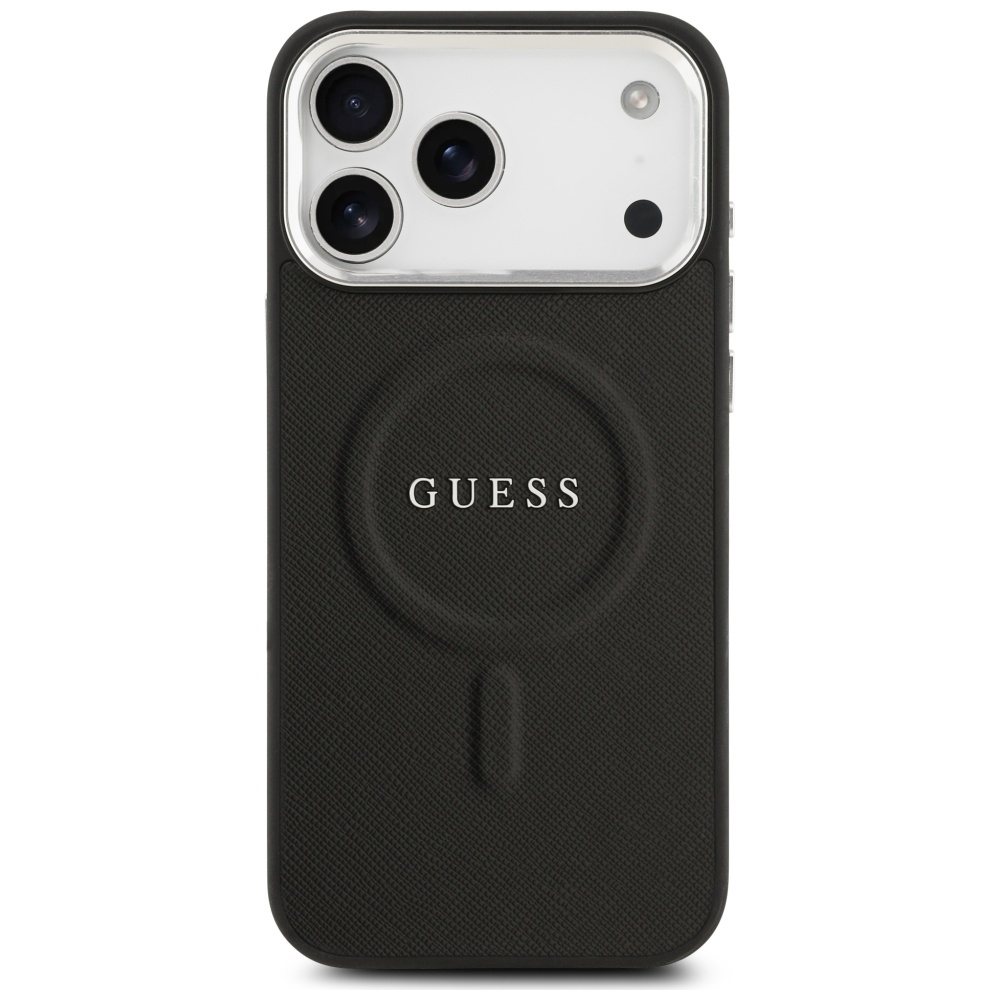 Guess MagSafe dėklas iPhone 17 Pro Max – juodas