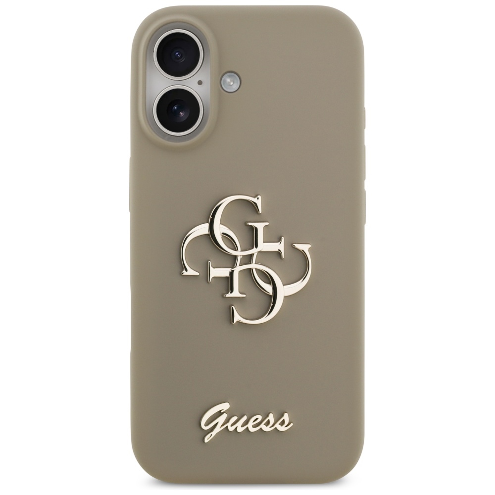 Guess silikoninis dėklas iPhone 17 – rudas, 4G raštas