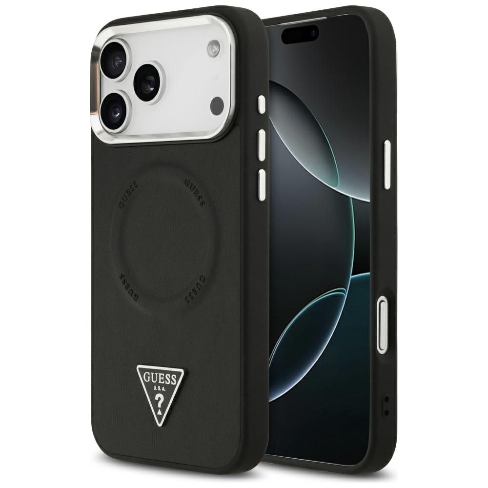 Guess MagSafe dėklas iPhone 17 Pro Max – juodas