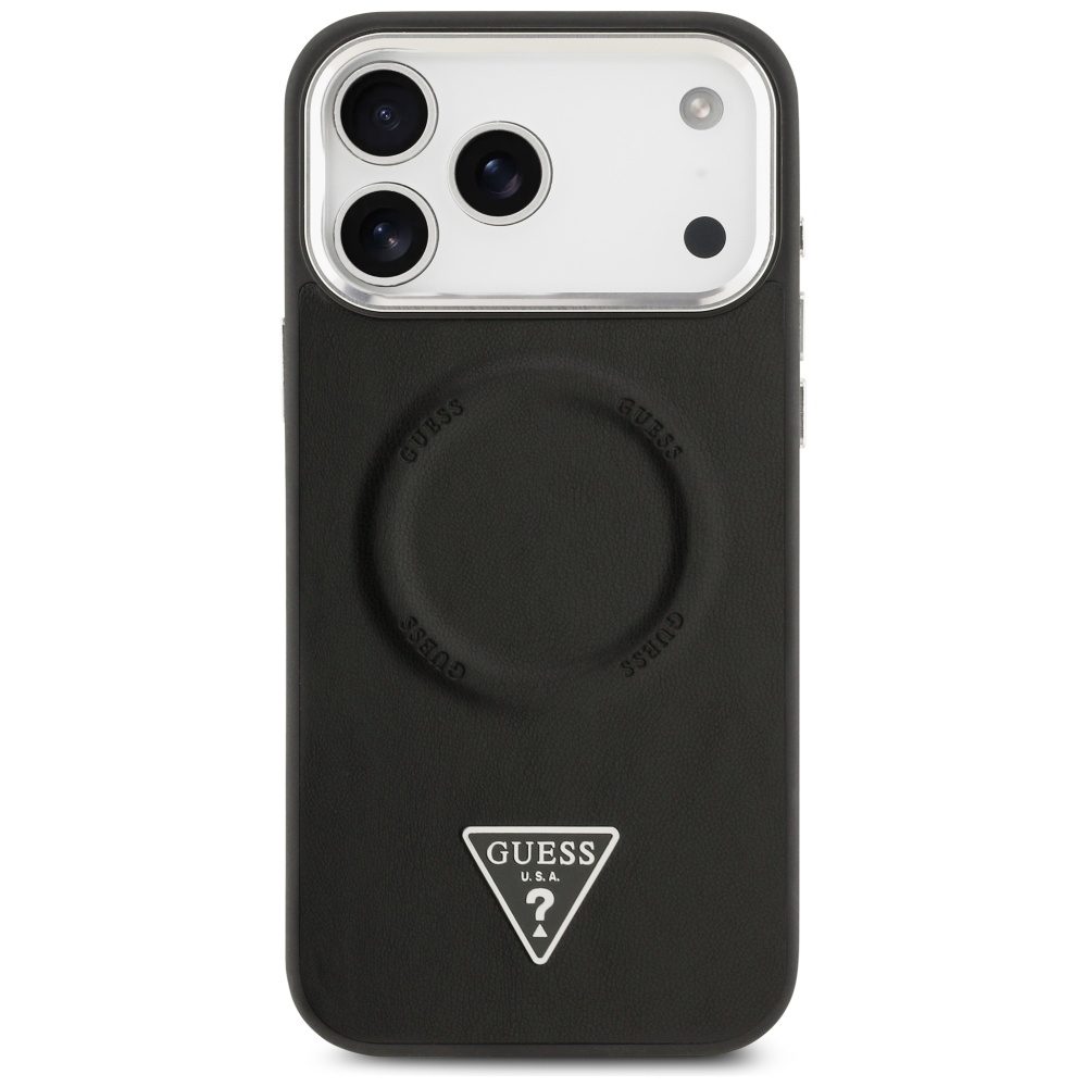 Guess MagSafe dėklas iPhone 17 Pro Max – juodas